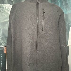 H&M Women's Black Zip-Up Sweatshirt, Charcoal Color.